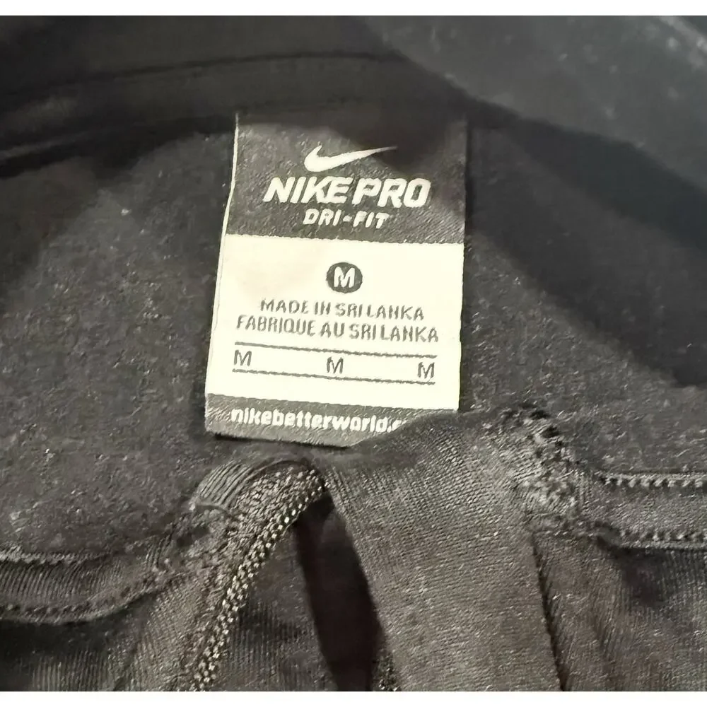 Nike Pro Dri-Fit Half Zip Nordic Womens Medium Black Light Weight Hiking